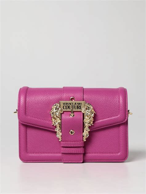 Versace Saffiano Leather Crossbody Bag 